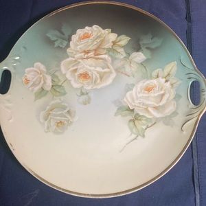 White Rose Decorative Plate